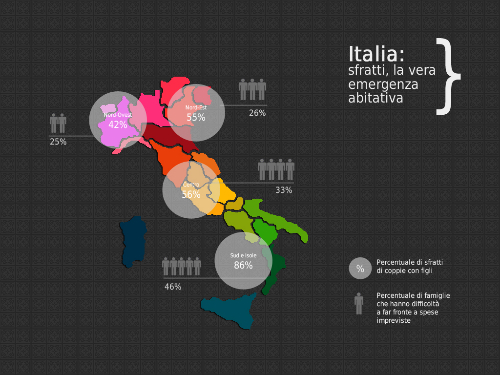 2012-10 Sfratti infografica sfratti coppie con figli e famiglie a rischio povertà
